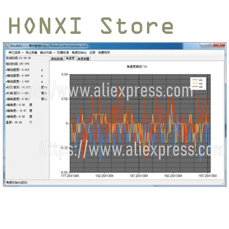 1ชิ้นพอร์ตอนุกรม6แกนเครื่องวัดความเร่งไจโรสโคป/MPU6050โมดูลเอาต์พุตเครื่องวัดความเอียงของคาลมานมุมการกรอง