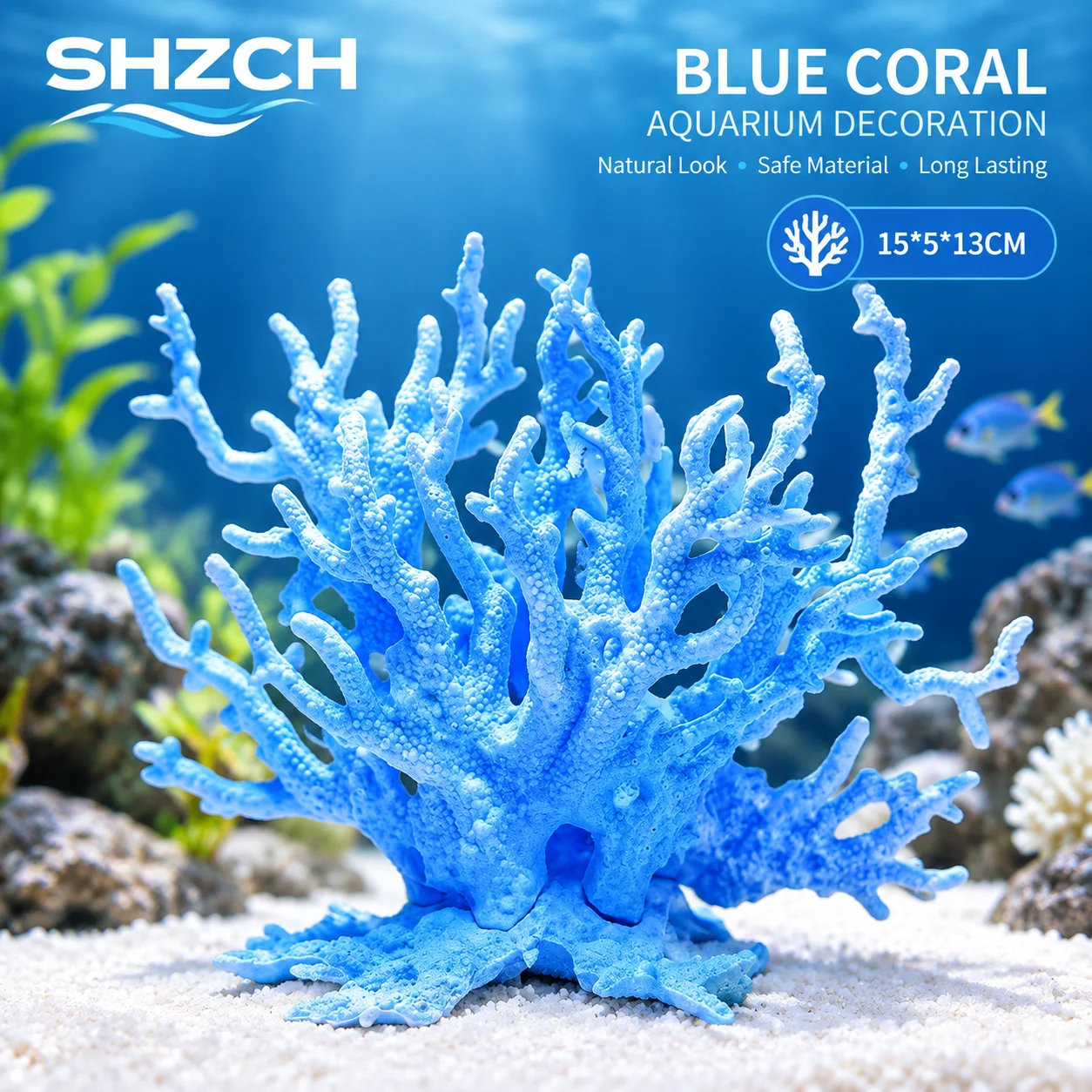 Fish tank simulation fake coral reef landscaping package aquarium shell aquatic plant decoration escape house combination