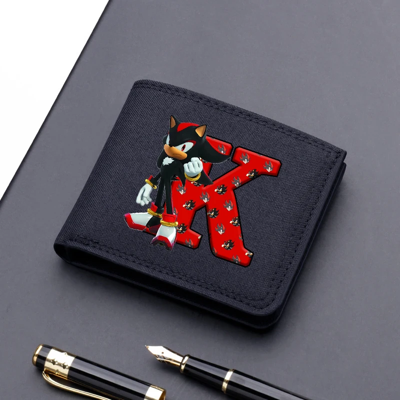 Sonics Canvas Wallets Anime Figures Printed Letter Short Buckle Card Holders for Women Men Game Coin Purses Bags Kids Xmas Gift