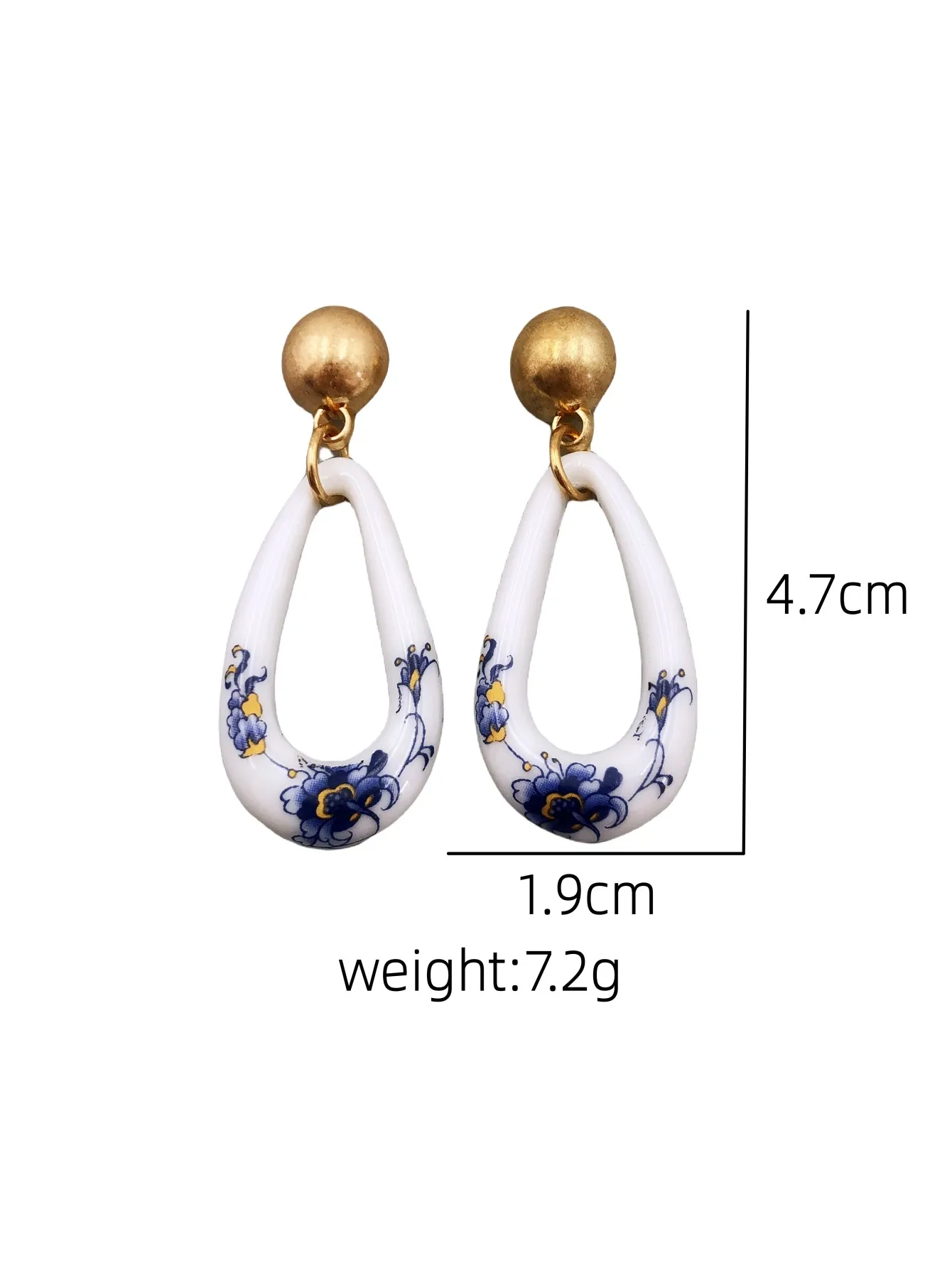 Elegant Waterdrop-shaped Ceramic Earrings for Women\'s Everyday Look