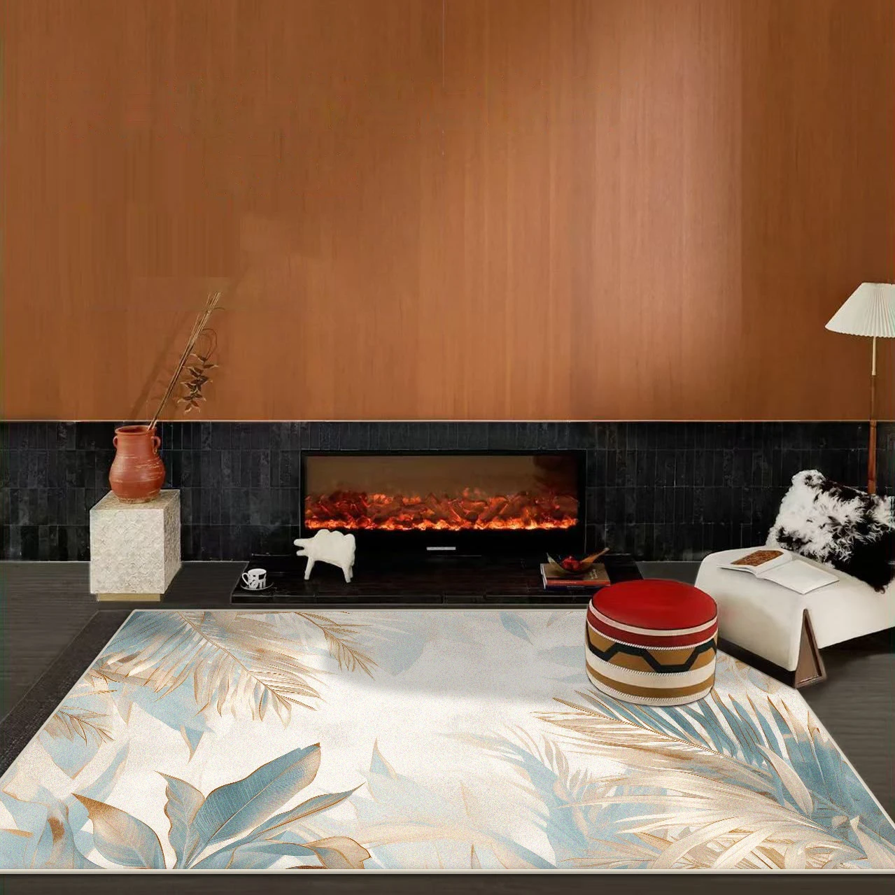 

Light Luxury Simple Style Big Size Decor Rug for Living Room Non-slip Soft Sofa Table Mat Machine Washable Dining Room Carpet