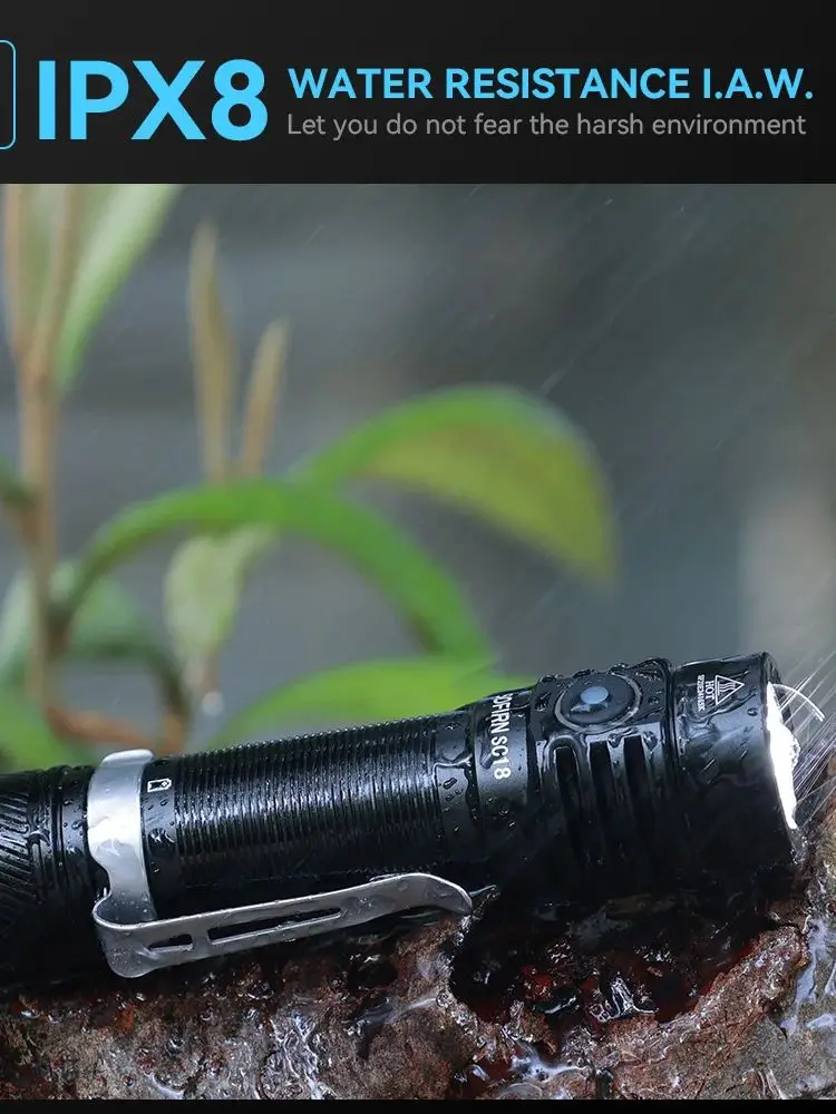 SOFIRN SC18 1800lm SST40 LED 18650 Taschenlampe TIR Optik-Linse EDC Taschenlampe USB-C Wiederaufladbare Laterne