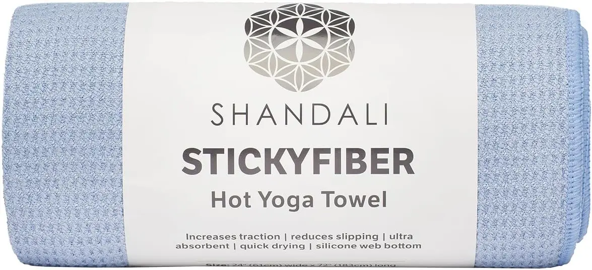 

Yoga Towel with Silicone Dots, 24x72 Inch Hot Yoga Mat Towel for Sweat Absorption, Non Slip, Machine Washable