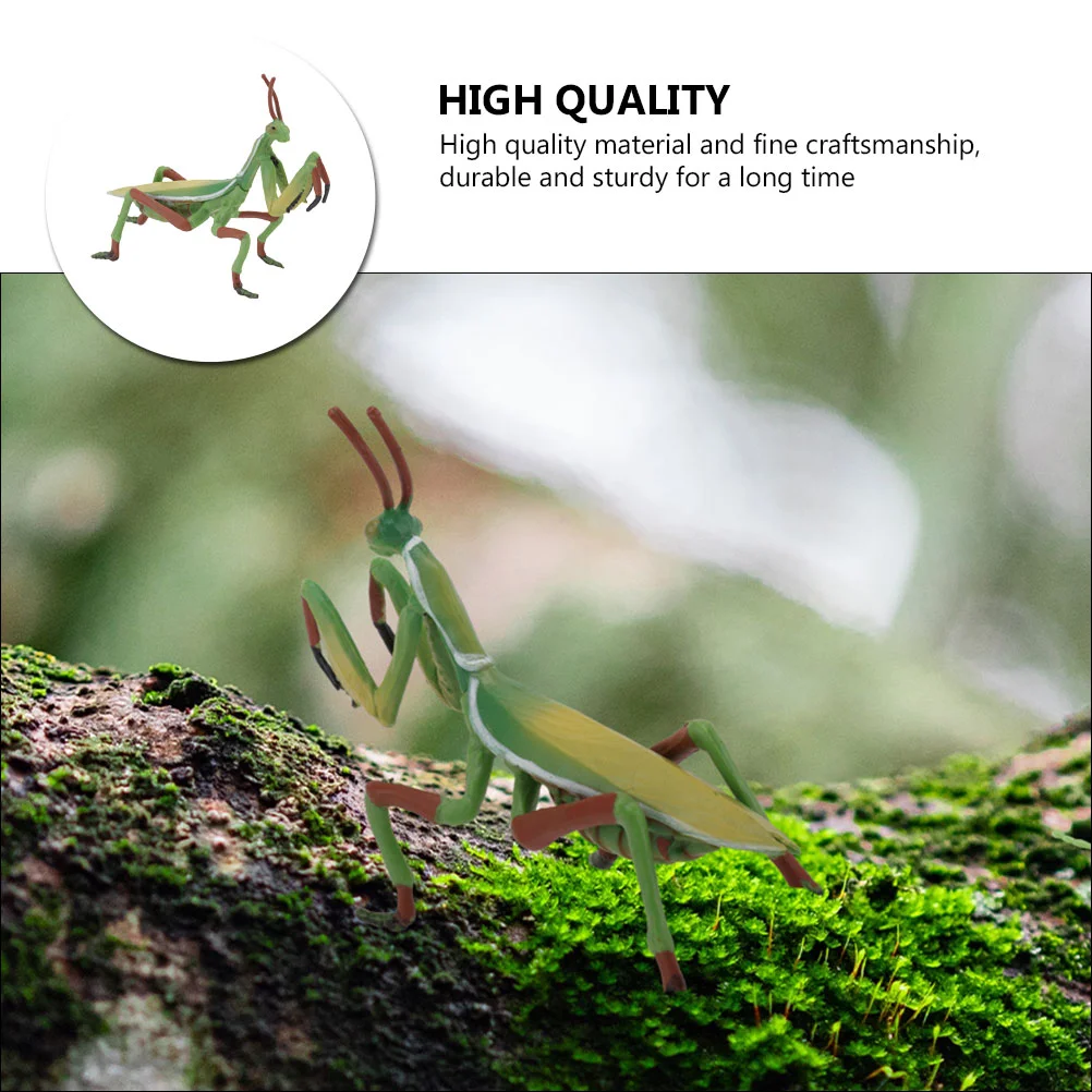 Plastic Mantis Ornaments Childrens Toys Home Decoration Solid Flower Pot Desktop Plaything Decorative