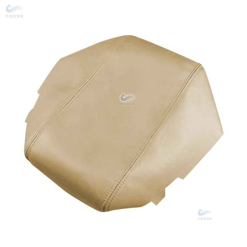 Beige Microfiber Leather For Chrysler 300 2008 2009 2010 Car styling Interior Center Control Armrest Box Cover Protective Trim