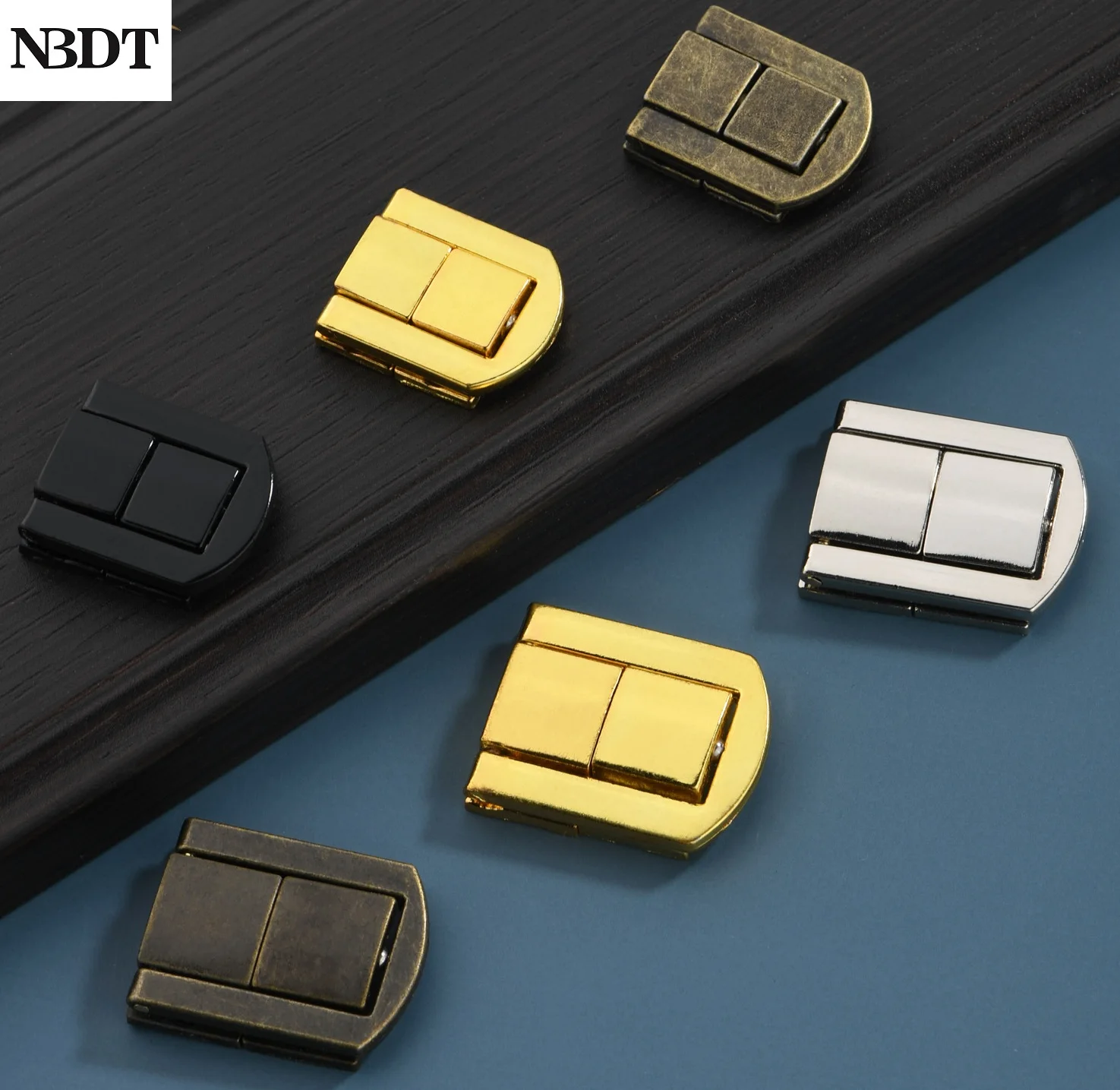 10Pcs Zinc Case Hasp Latch Lock With Screws For Suitcase Chest Jewelry Gift Box Bronze Gold Silver
