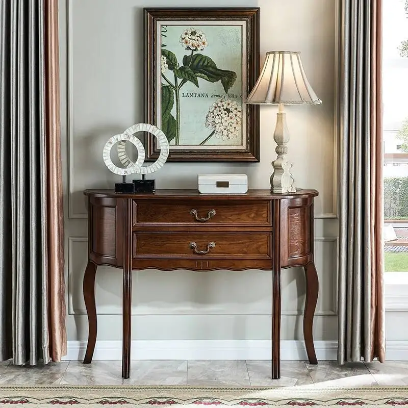 

Table Design Vintage Drawer Classic Luxury Console Beauty Console Table Storage Trendy Woonkamer Tafel Living Room Furniture