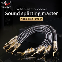 YYAUDIO głośnik HIFI mostek Jumper kabel Audio OCC Jumper mostek kabel Sterling srebrny Jumper kabel Audio na linii maszyny