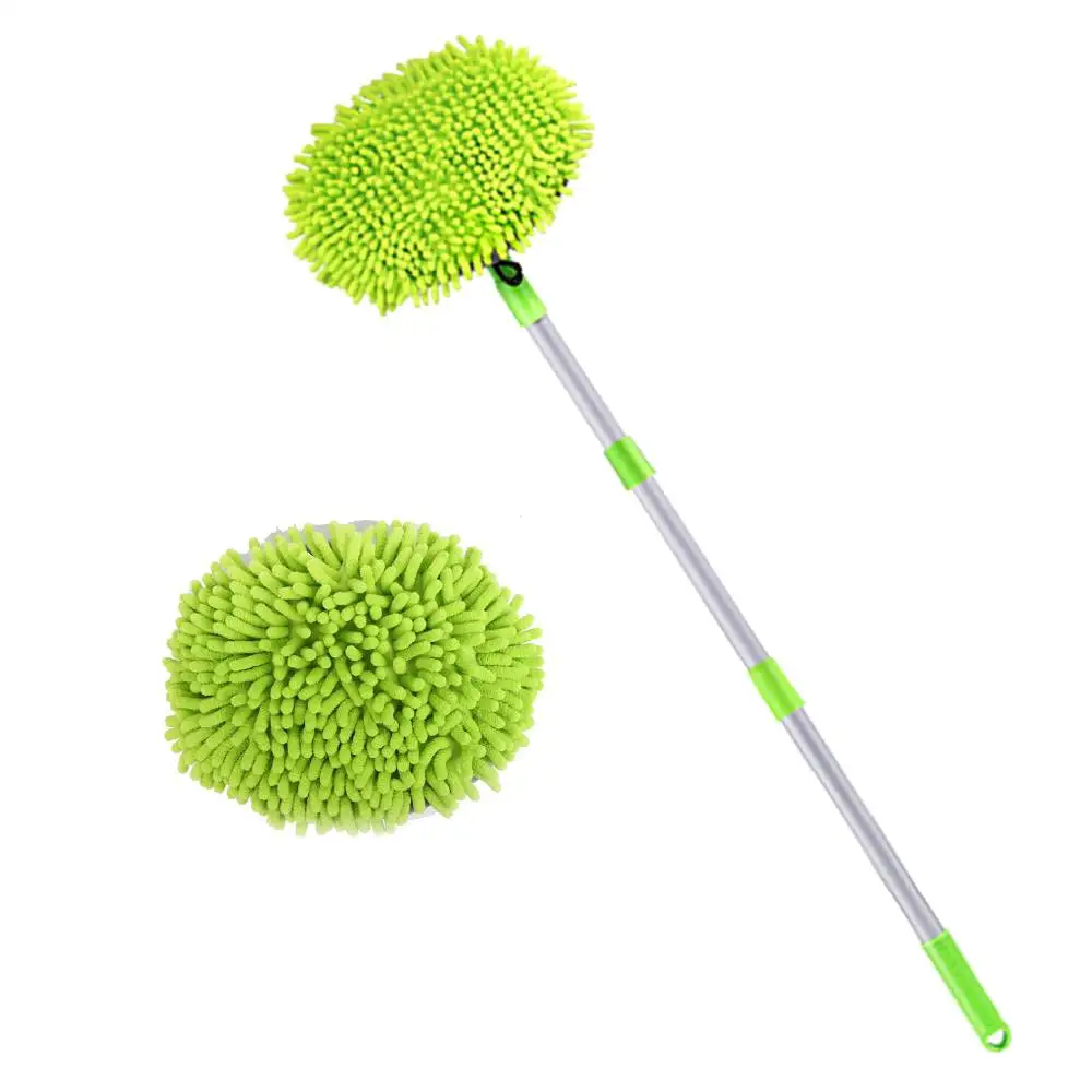 2 in 1 Car Wash Brush Kit ​Microfiber Car Cleaning Brushes Mop with Long Handle Car Detailing Brush Head for washing, dusting