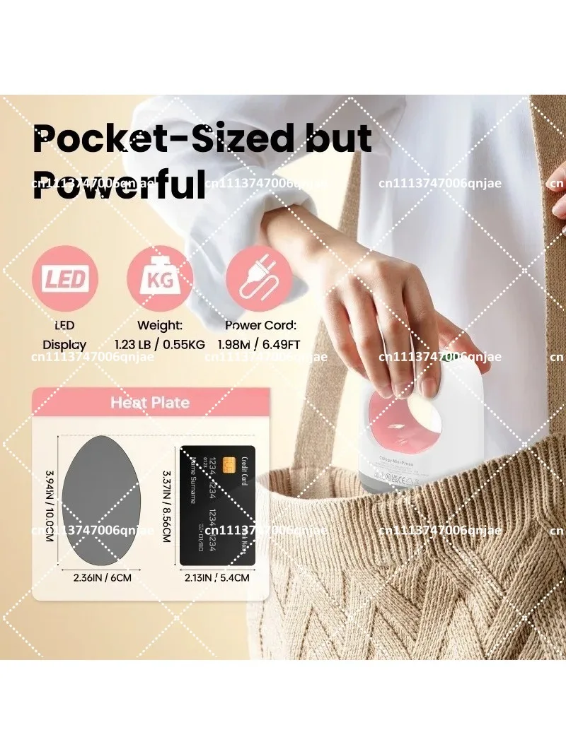 Handheld Heat Press Machine 4 Gear Temperature Control Iron for T-Shirt Heat Transfer Printing view 3