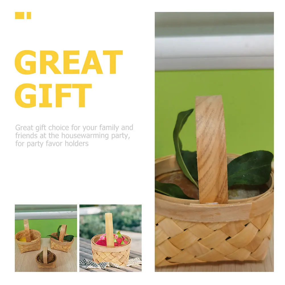 

5Pcs Miniature Woven Baskets Rustic Wedding Party Favors Storage Home Decor Gifts Storage Basket Woven Basket Candy Case