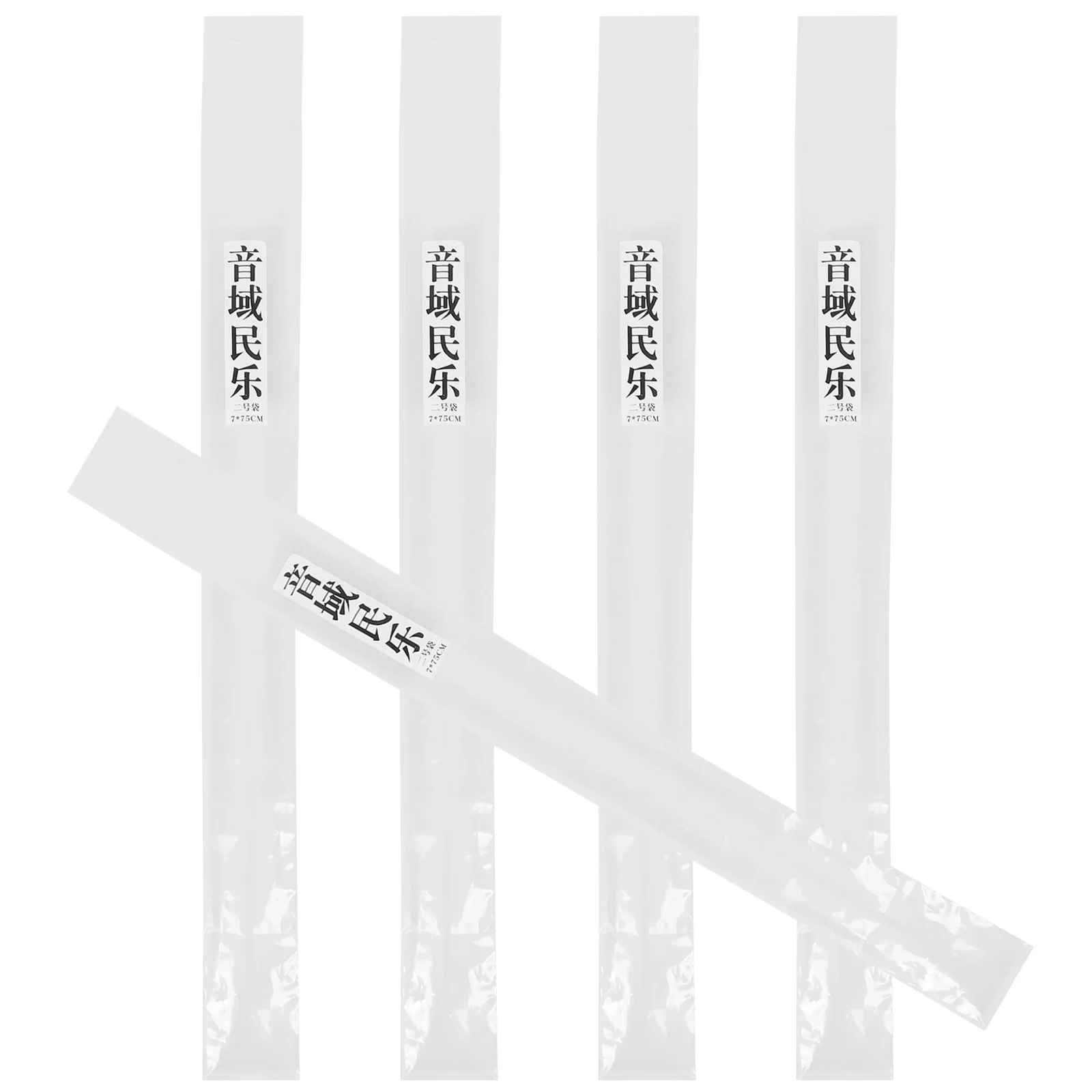 

5Pcs Plastic Vertical Flute Storage Bags Bamboo Organizer Pouches Protective Covers Portable Travel Flute Bag Pouch