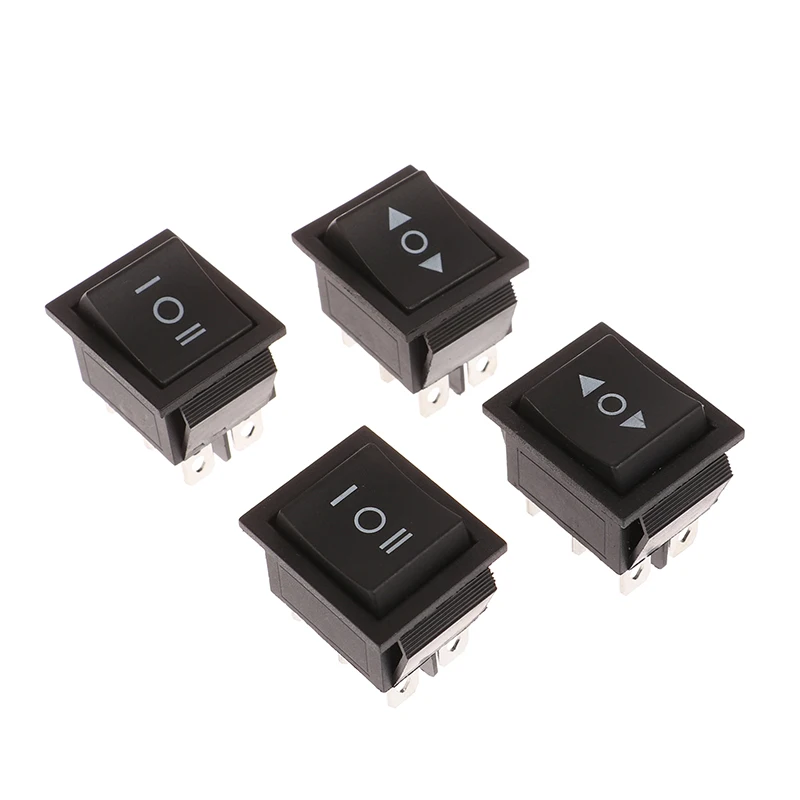 5Pcs Ship Type Switch KCD4 Double-sided Self Resetting Bidirectional Arrow Lockless DC Motor Forward And Reverse Switch