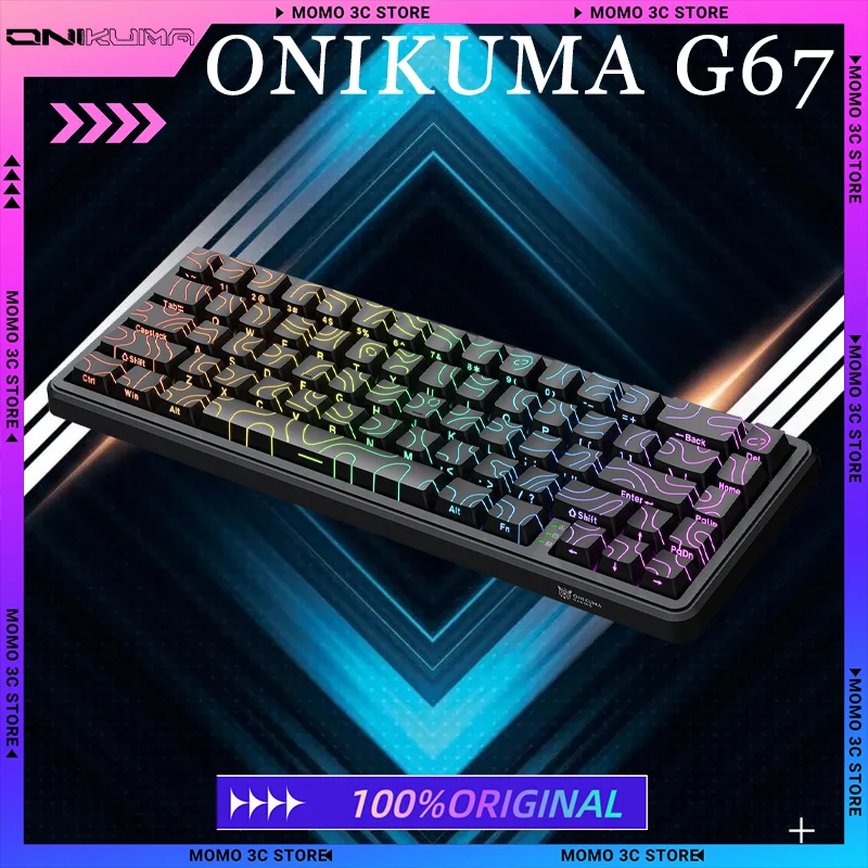

ONIKUMA G67 Magnetic Keyboard Magnetic Switch 8k Polling Rate Hot Swap RT0.02mm ARGB Low Latency Gaming Keyboard Pc Accessories