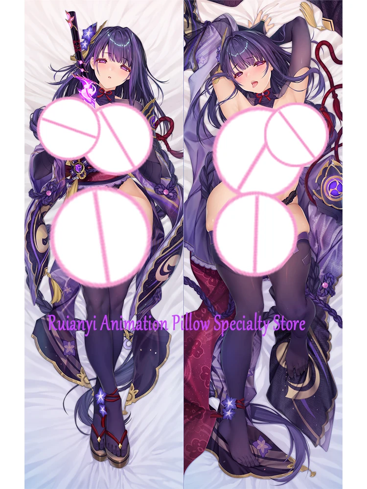 

Dakimakura Anime Raiden Shogun Double-sided Print Life-size Body Game Pillow Cover Bedding Gifts