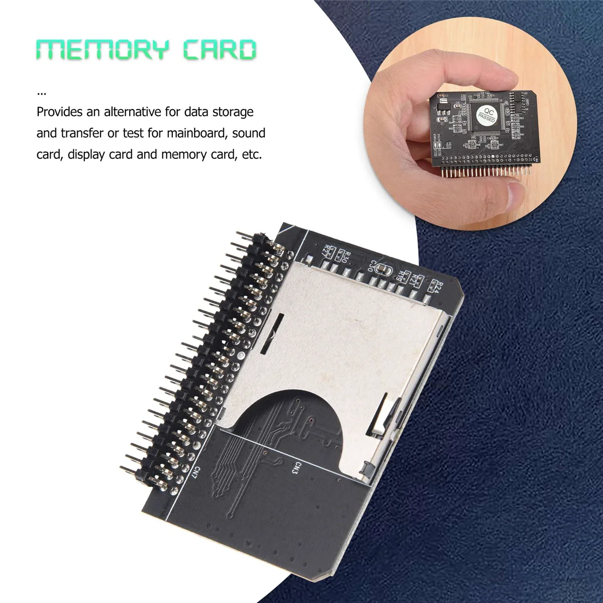 Scheda di memoria digitale SD/SDHC/SDXC/MMC da 2,5 pollici per notebook a IDE 44 pin maschio Adattatore SD 3.0 Convertitore Scheda adattatore disco rigido