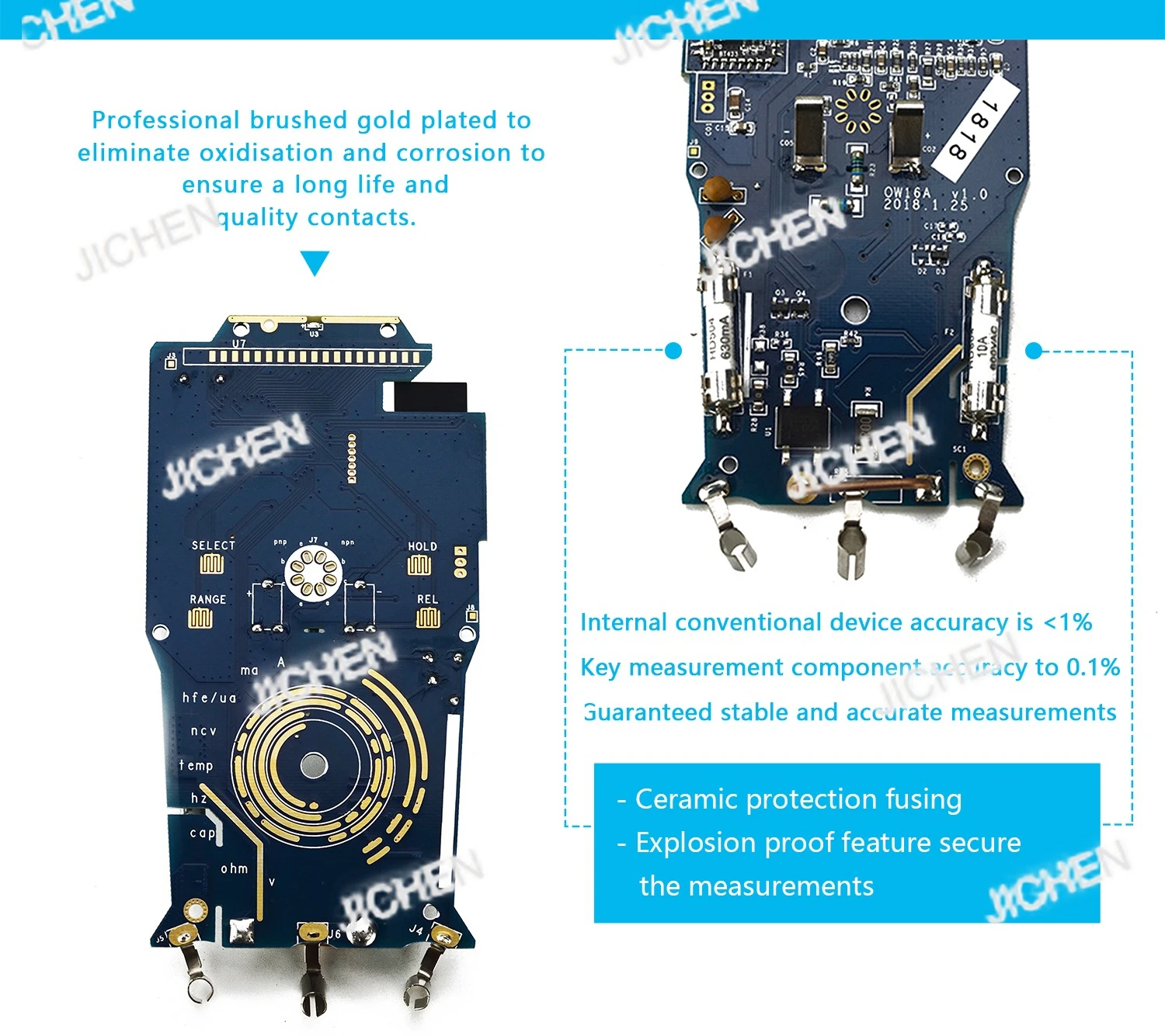 Multimètre numérique multifonctionnel OW16B, avec Bluetooth et NCV True RMS, Table de Test de tension rétroéclairée, facile à installer