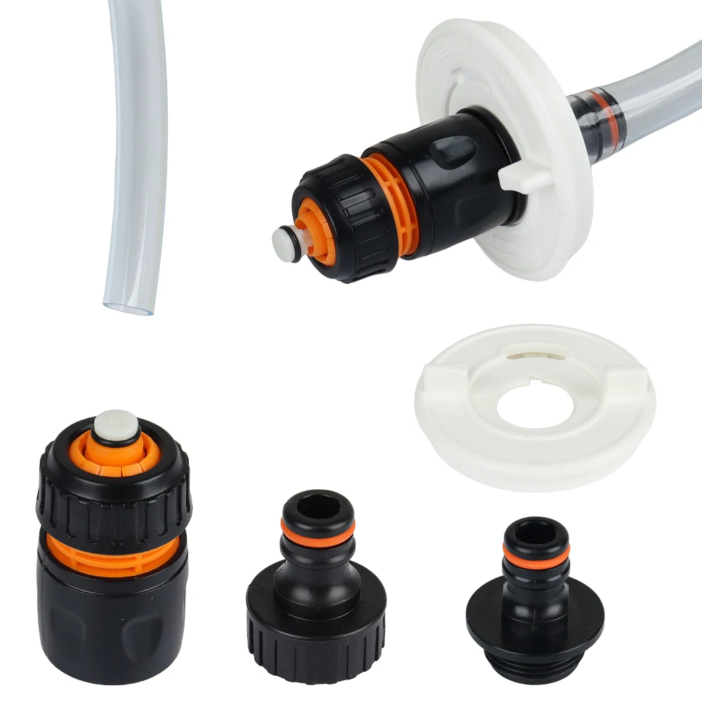 1 Set RV-Wassertank-Einfüllkappe mit Schnellanschluss für Wohnmobil und Wohnwagen – Einfüllverschluss, Schlauchkupplung, Teile-Kit