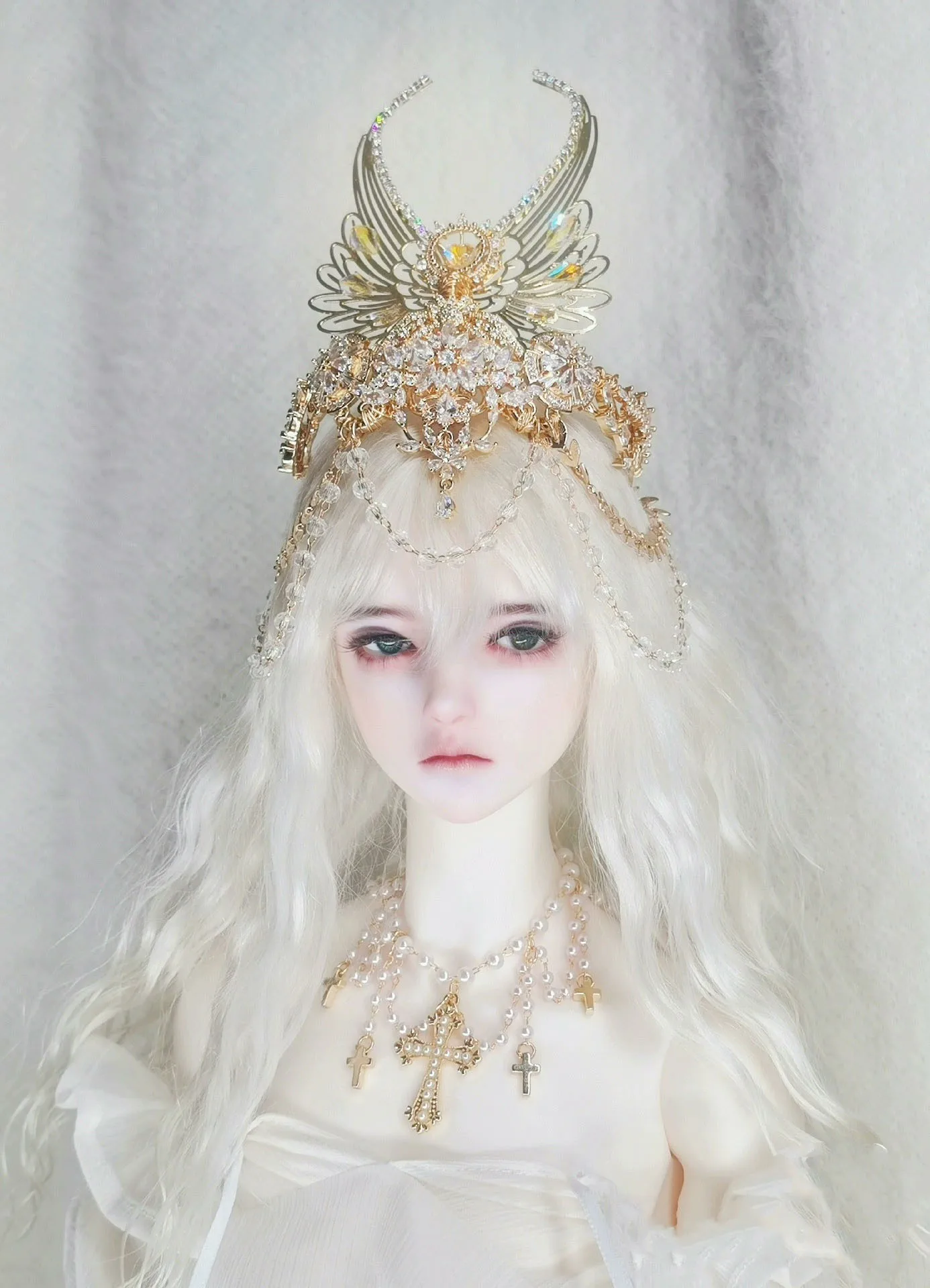 Headdress For Doll, 1/3 BJD Set Ornaments Crown Necklace Toy Tiara Accessories