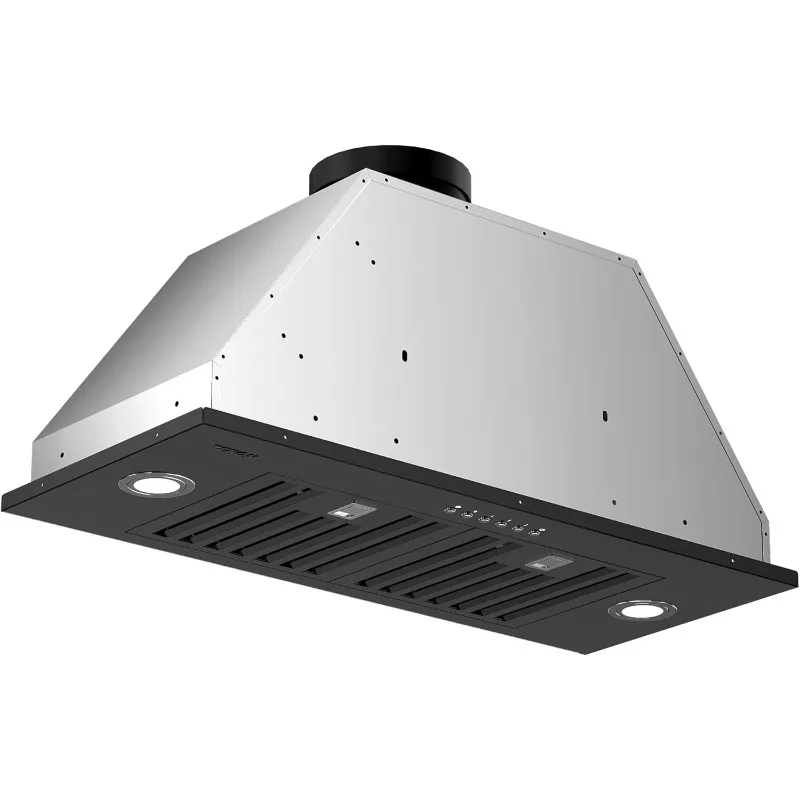 Вставка кухонной вытяжки, EKON NAB01-36IN Черный, 900 куб. футов в минуту, встроенные вытяжки, канальные/безовые, с 4-скоростной программной панелью управления