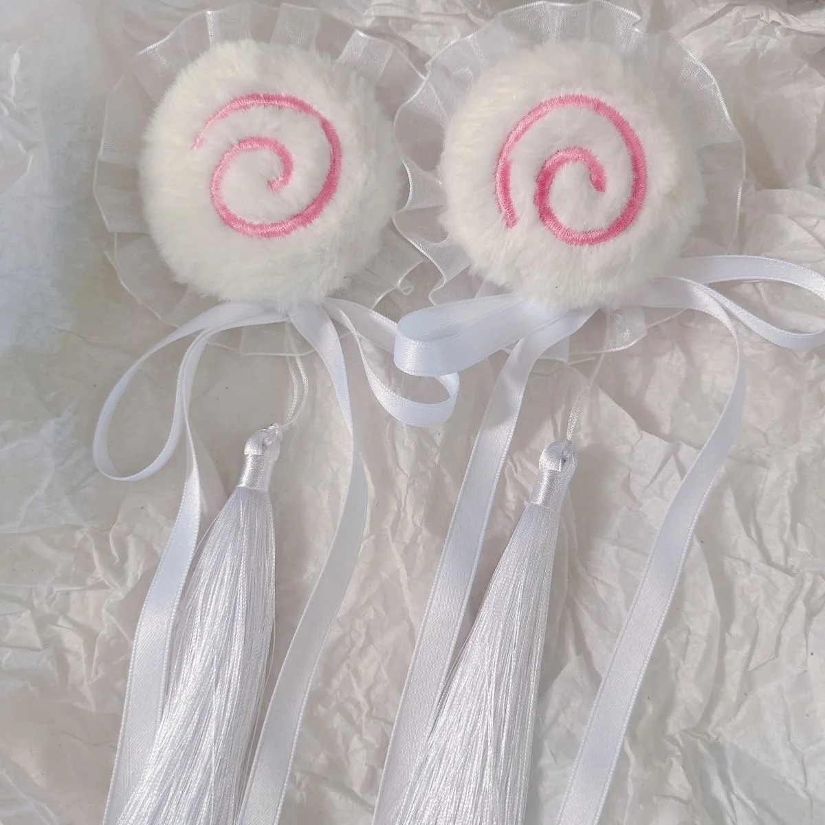 Coiffure Cheongsam en peluche tourbillonnante, dentelle douce, pince à chignon, couvre-chef Cosplay, accessoires pour cheveux Lolita