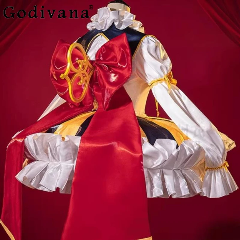 Miku تأثيري ملابس الفتيات أنيمي لعبة تأثيري حلي المتضخم اللعب زي مجموعة كاملة حفلة الهالوين الزي بطل كوس