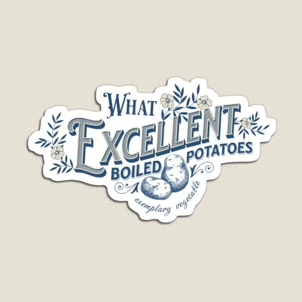 Pride And Prejudice Jane Austen Potatoes  Magnet for Fridge Organizer Funny Colorful Children Cute Home Toy Stickers Holder Kids