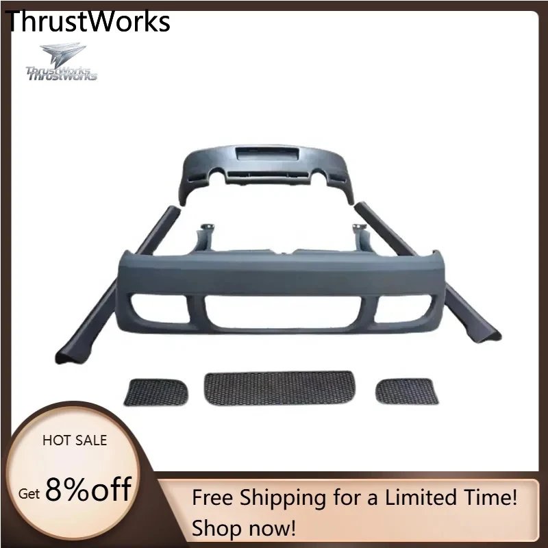 ThrustWorks R32 Style Auto-Kits Vordere Hintere Stoßstange Seitenschweller S 4 MK4 2004-2008 Exterieur-Karosseriebausatz