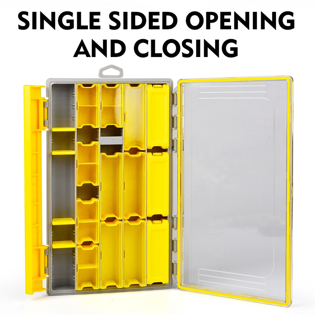 1pc Fishing Tackle Storage Box PP Single Layer Waterproof Bait Boxes With Pre-cut Dividers Fishing Lure Tool Accessories