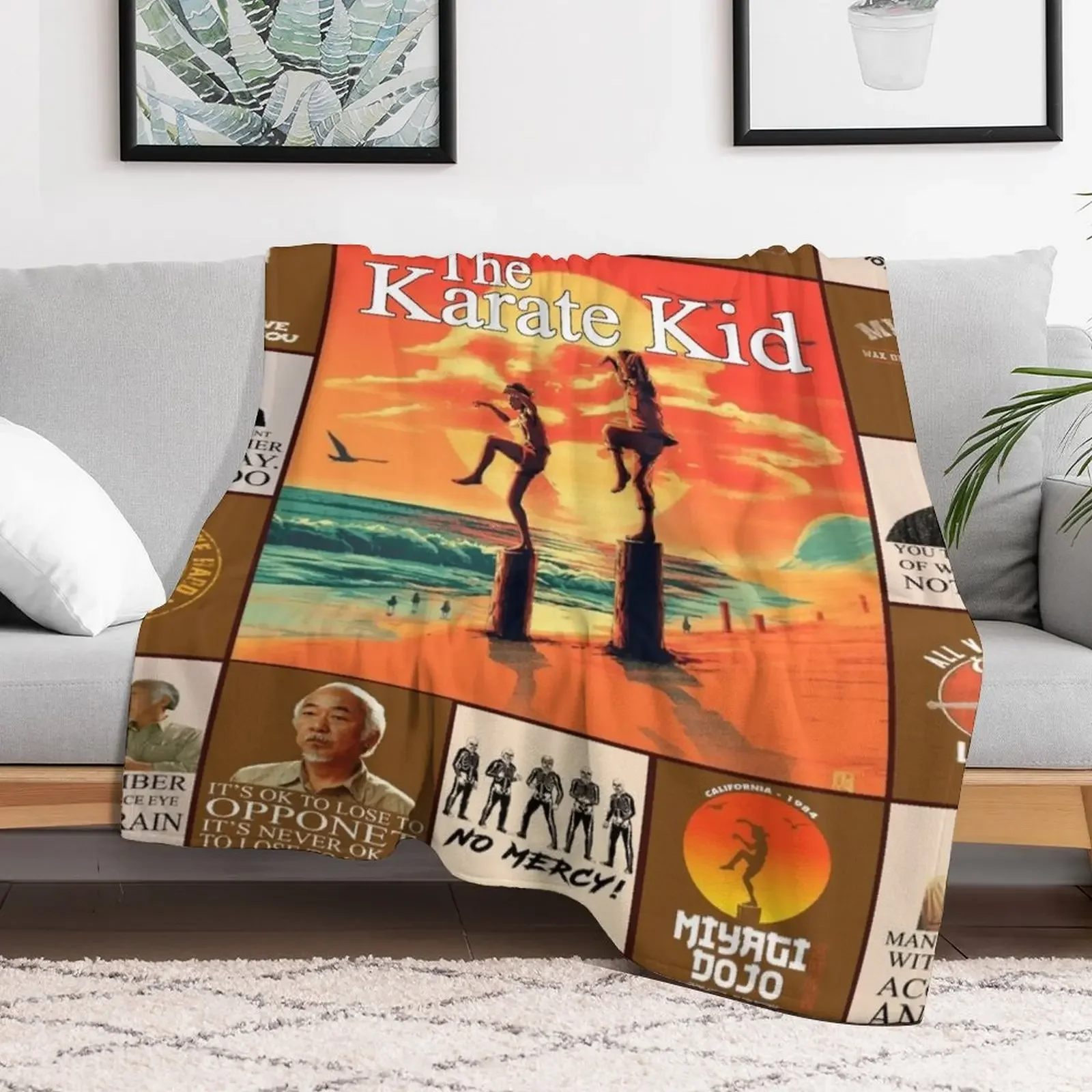 بطانية رمي الكاراتيه للأطفال للهالوين، لحاف أريكة شتوية، بطانيات فلانيل