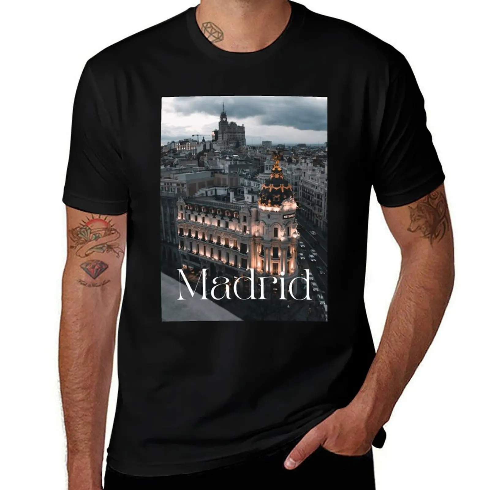 Madrid Spain T-Shirt Street Style Casual Tee Shirt T-Shirt