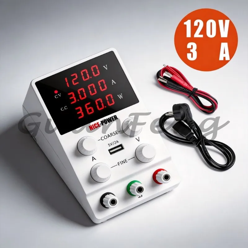 Model SPS1203 0-120V 3A Digital DC Power Supply for Titanium Anodizing