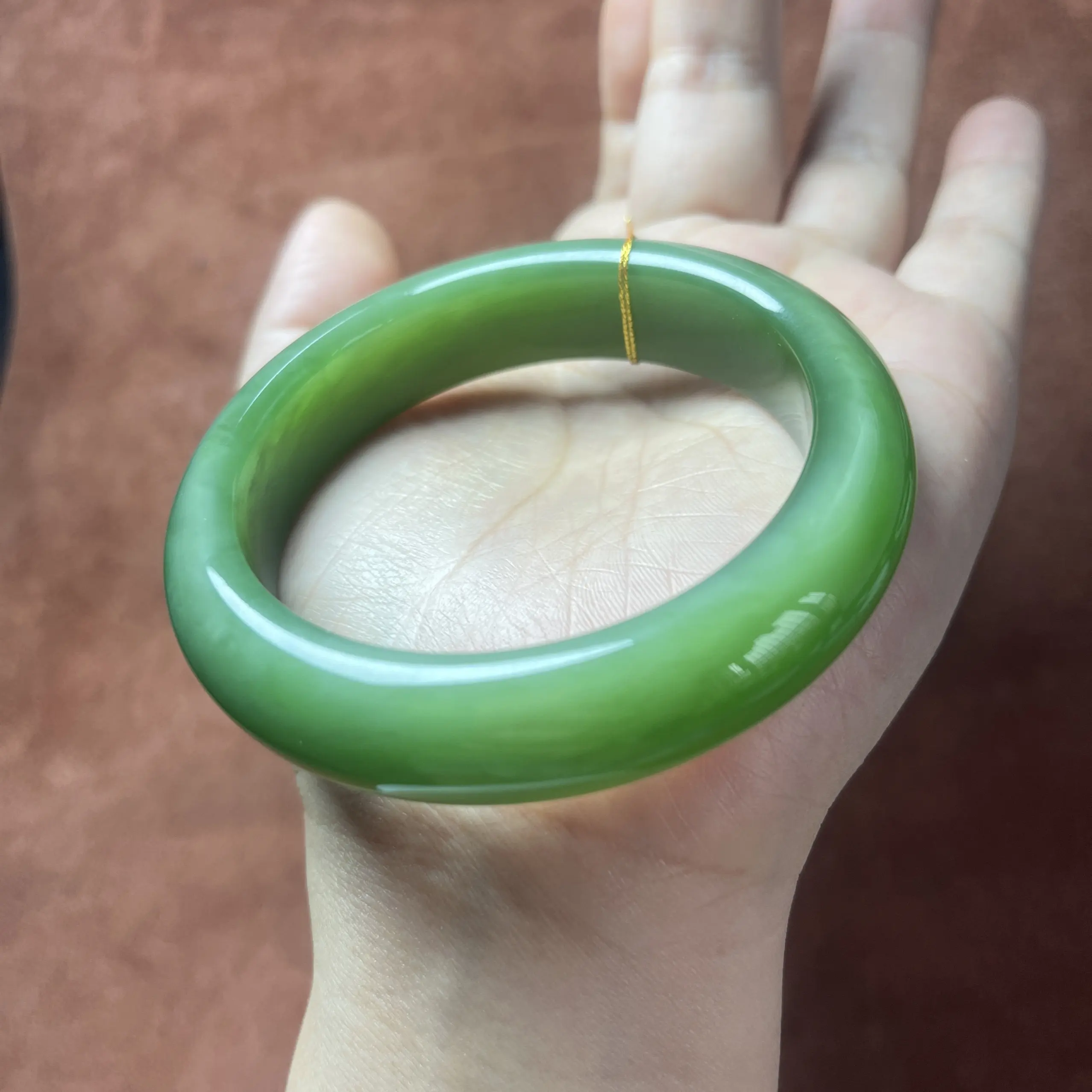 

Myanmar jadeite bracelet genuine jasper bracelet spinach green yang green