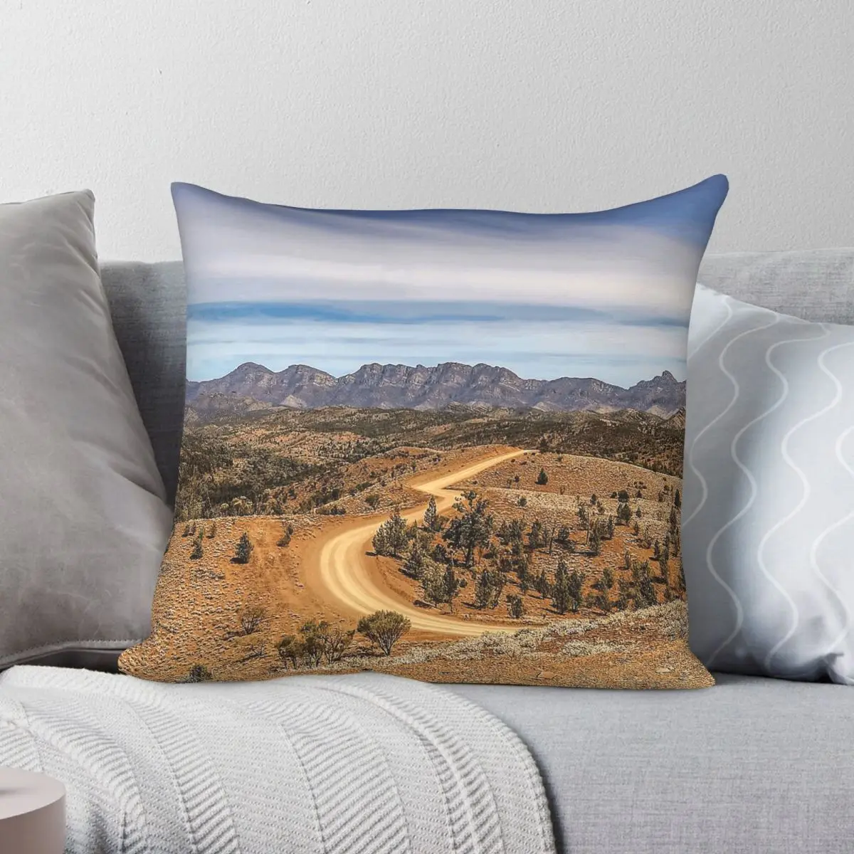 Razorback Lookout Flinders Ranges Square Pillowcase Polyester Linen Velvet Creative Zip Decor Pillow Case Home Cushion Cover