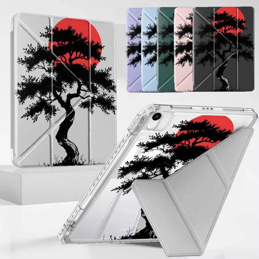 

Tablet Case For iPad Mini 6 7 Pro 2025 Pro 11th 10th 9th 8th 7th 12.9inch Air 4 5 M3 M2 M4 11inch Holder Cover Y-Fold Creative