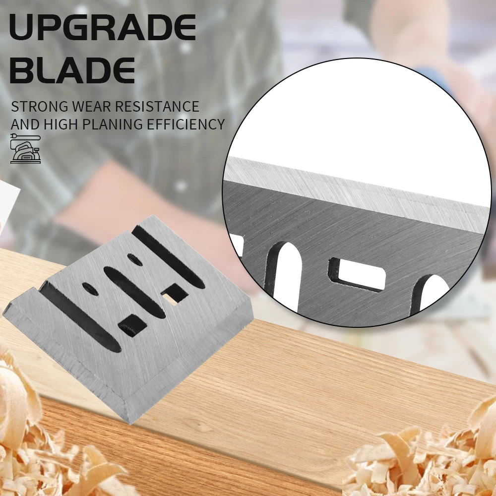 SI FANG 2개 전기 대패 날 80mm HSS 엣지 커터 나이프 (목재 대패 1900B KP0800 전동 공구 교체 부품용)