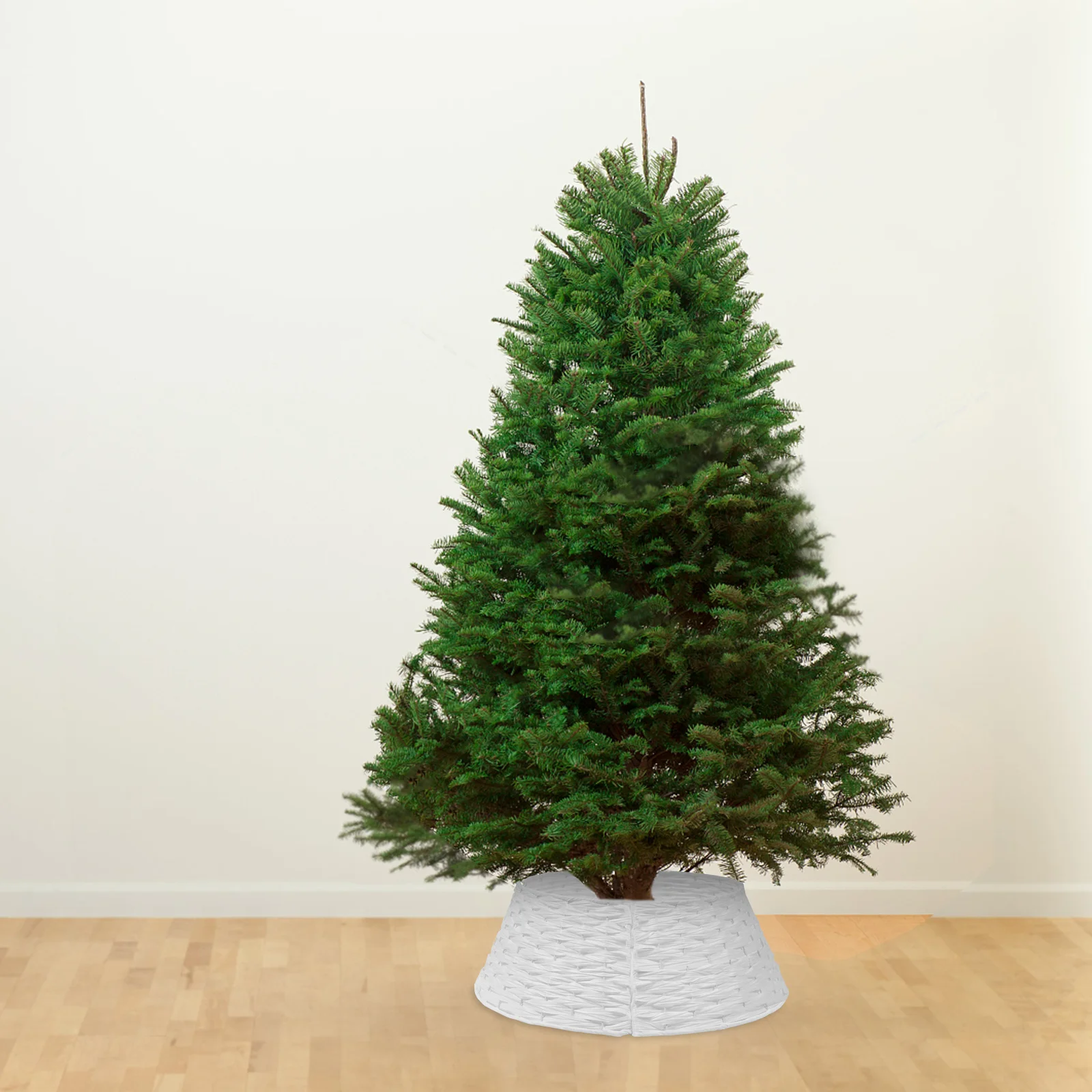 

Christmas Tree Collar Skirt Base Woven Plastic Decorative Cover Basket For Xmas Tree Party Hotel Decoration