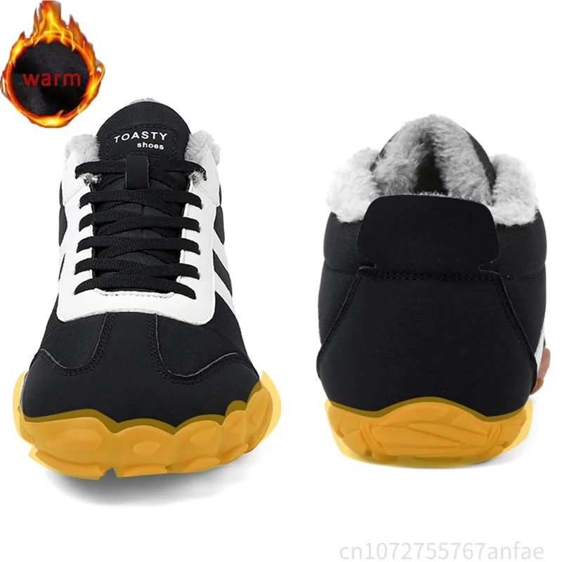 Winter Five Finger Snow Boots Waterproof Barefoot Cotton Boots Anti SlipTrekking Hiking Shoes Mens Womens High Top Casual Boots