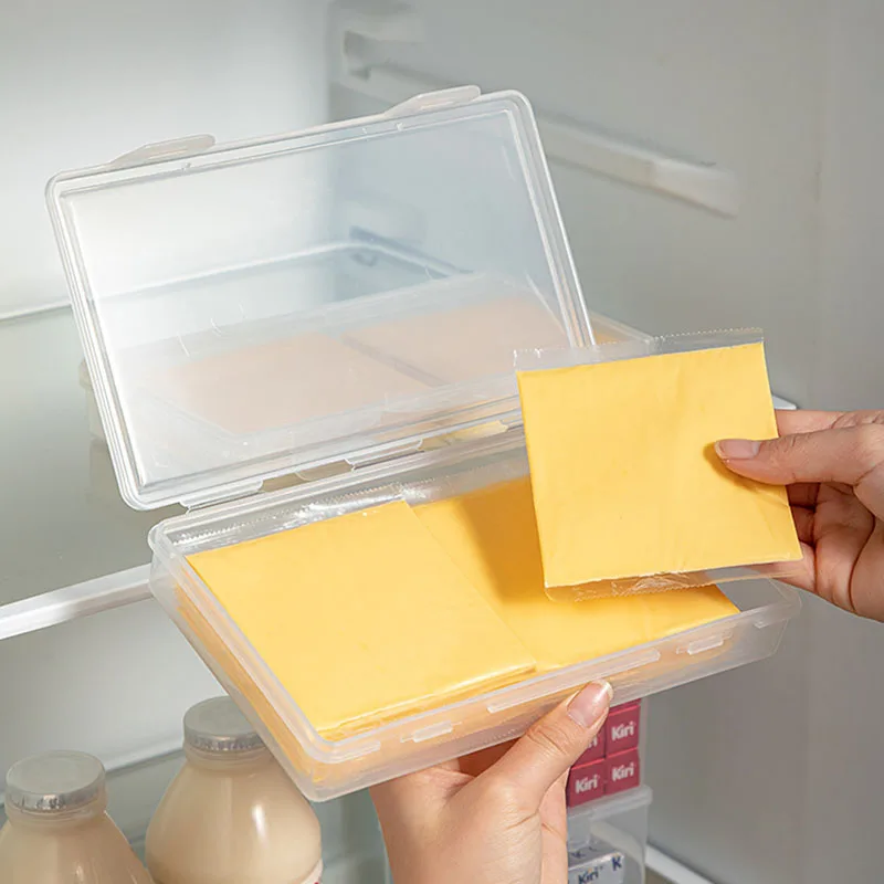 Versatile Kitchen Storage Box for Cheese Slices, Butter, and More Food Grade Cheese and Snacks Organizing Freezer Bin