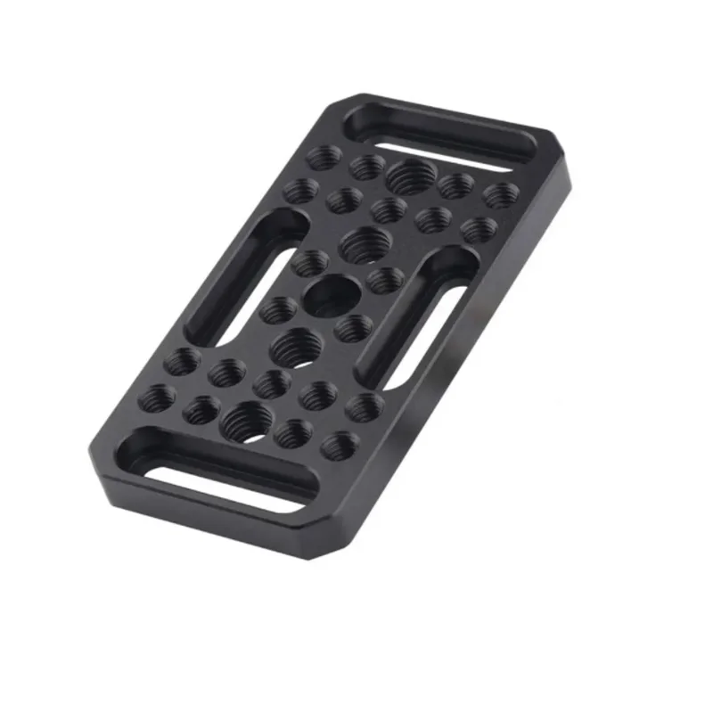 CNC Machining Black Anodized Aluminum Alloy Camera Cage Expansion Accessories Photographic Equipment Expansion Plate