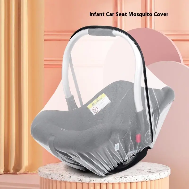 

1Pcs Stroller Summer Insect Shield Net Newborn Cradle Mosquito Net Cart Safe Protection Mesh Elastic Cord Pram Accessories