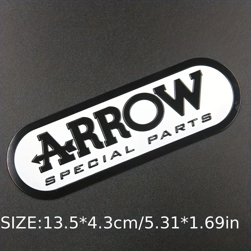 Heat Resistant Arrow Logo Sticker 3D Muffler Decal for Motorcycle Exhaust Fit Honda Yamaha Kawasaki