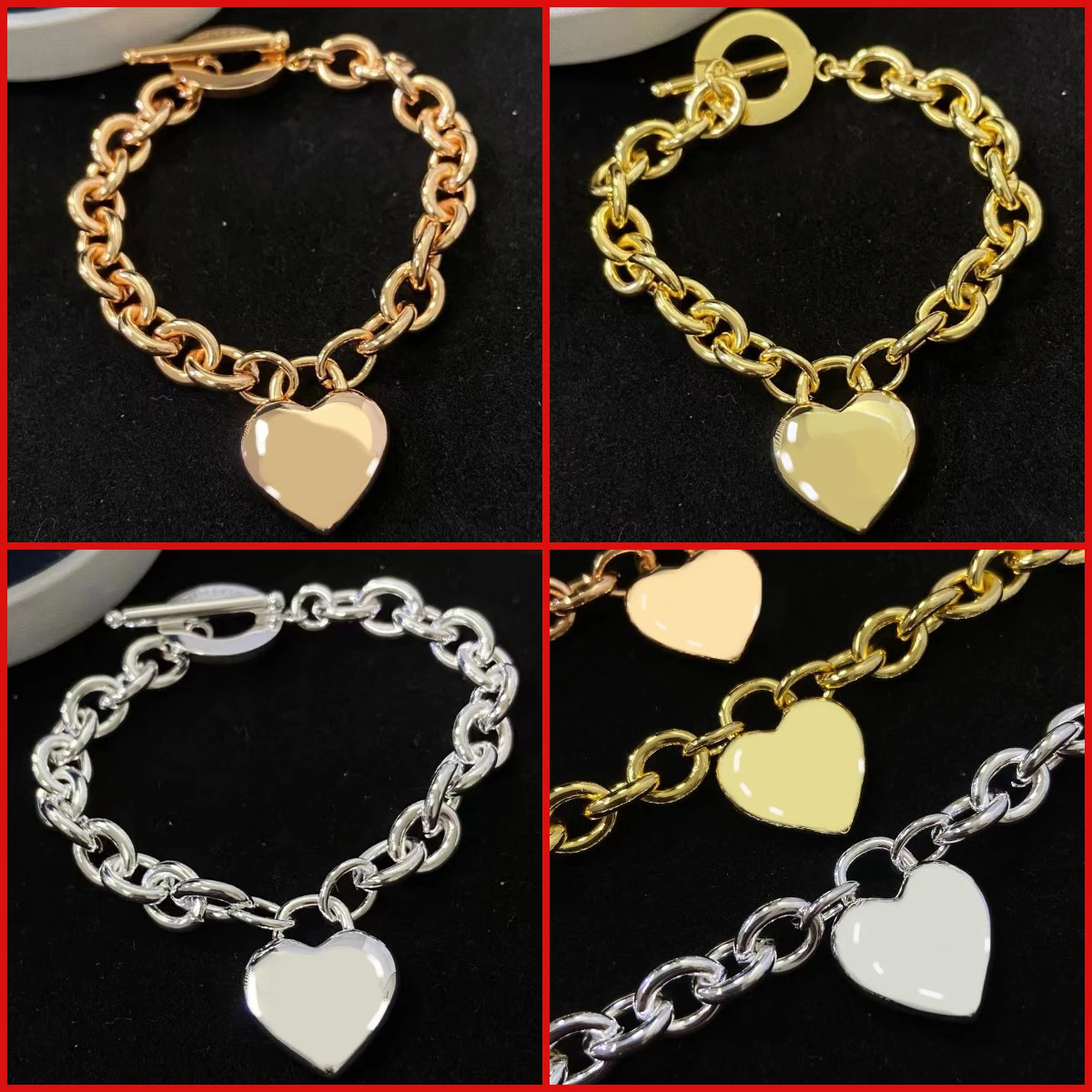 2024 Classic 3d Love Bracelet, High End Design Ot Buckle Fashion Luxury Bracelet