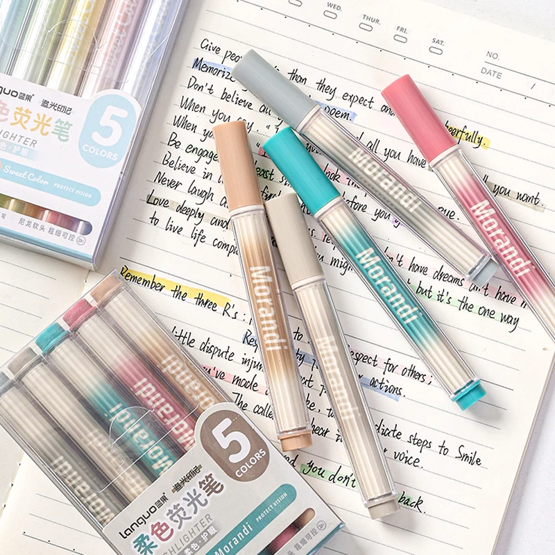 5 Pcs/Set Sparkling Color High - Highlighter Set Pastel 评论和价格