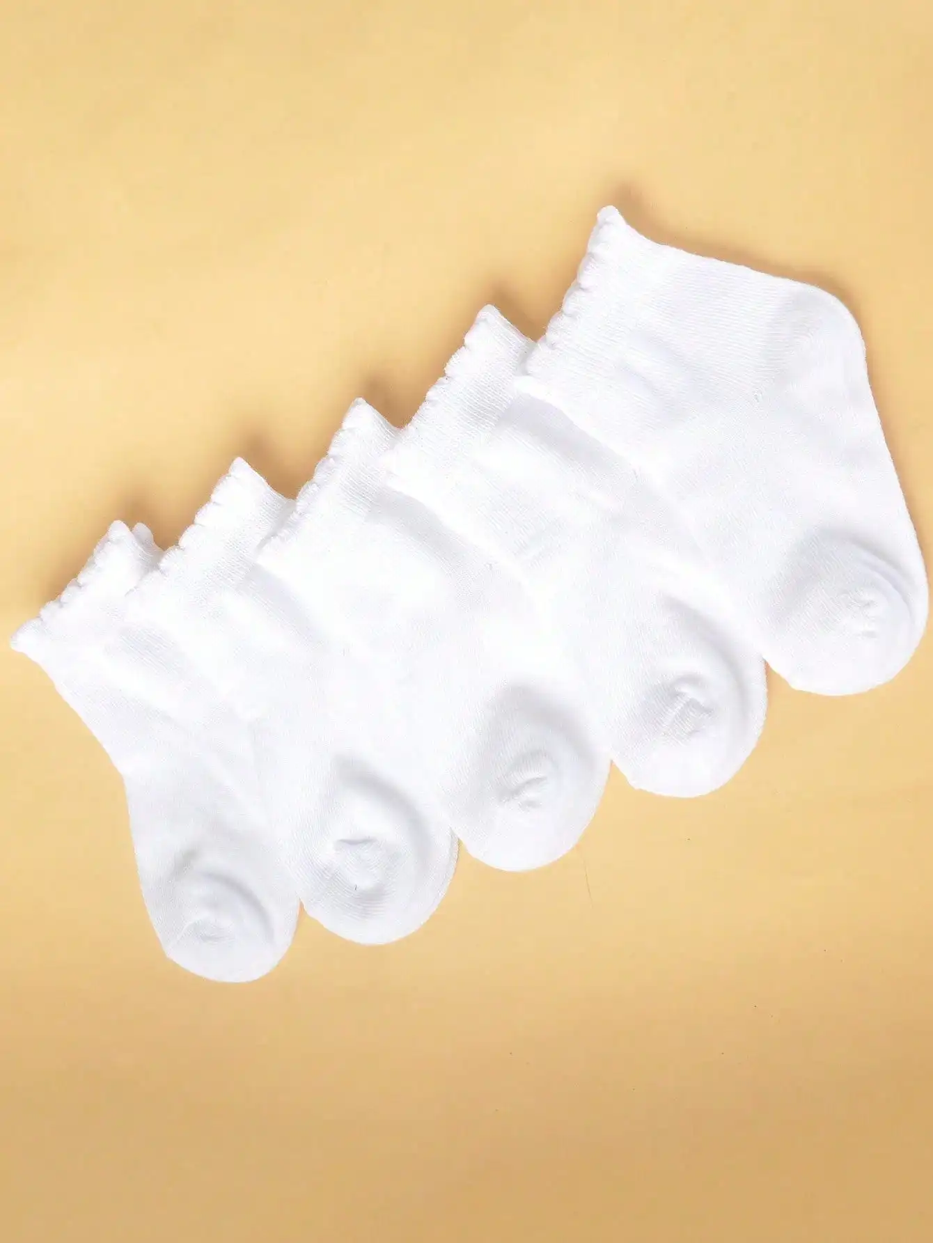 1/10 Pack of New Kids' Socks: Lightweight, Breathable, Solid-Color Running and Sports Ankle Socks