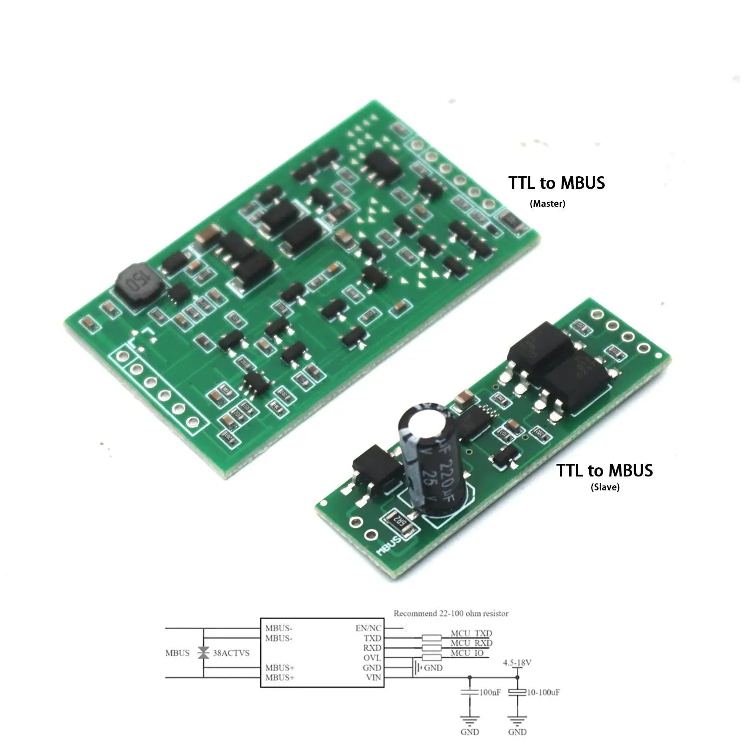 TTL To MBUS Master/Slave Module - UART To Meter-Bus Converter For Smart Meter Reading, Water/Gas/Electric Communication