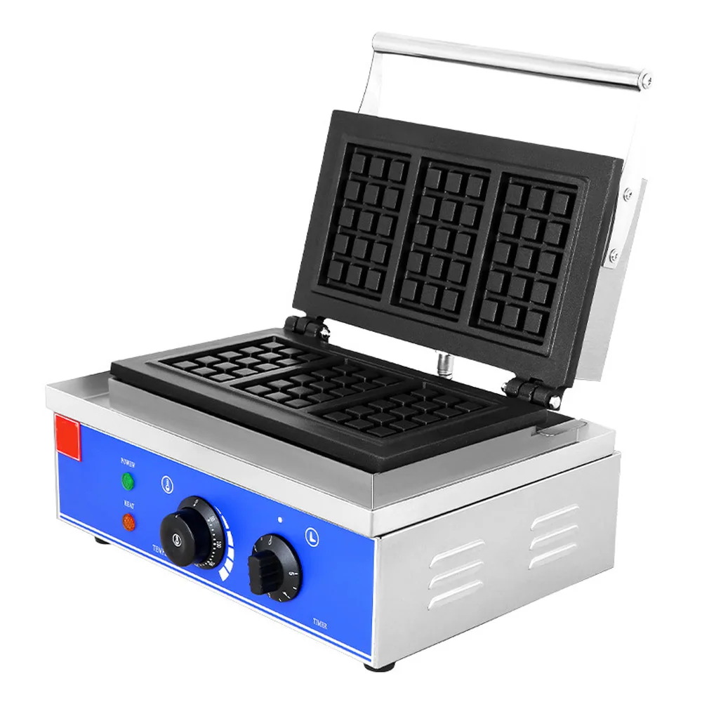 Household Electric Thermal Lattice Making Machine Commercial Non-stick Waffle Maker Square Small Lattice Machine