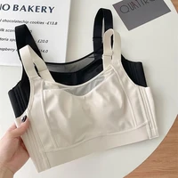 Los pechos grandes aparecen ropa interior pequeña y sin costuras para mujeres con pechos laterales, copa con orejas de conejo, sujetador de talla grande, estilo fino