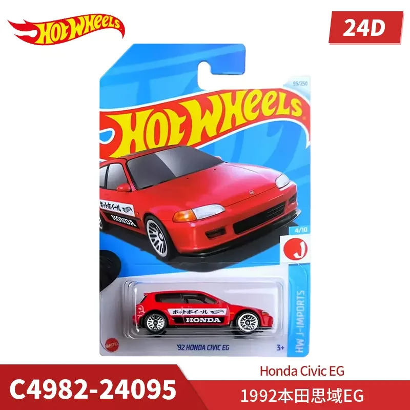 Original Mattel Hot Wheels C4982 Car 1/64 Metal Diecast \'92 Honda Civic Eg modello di veicolo giocattoli per ragazzi collezione regalo di compleanno