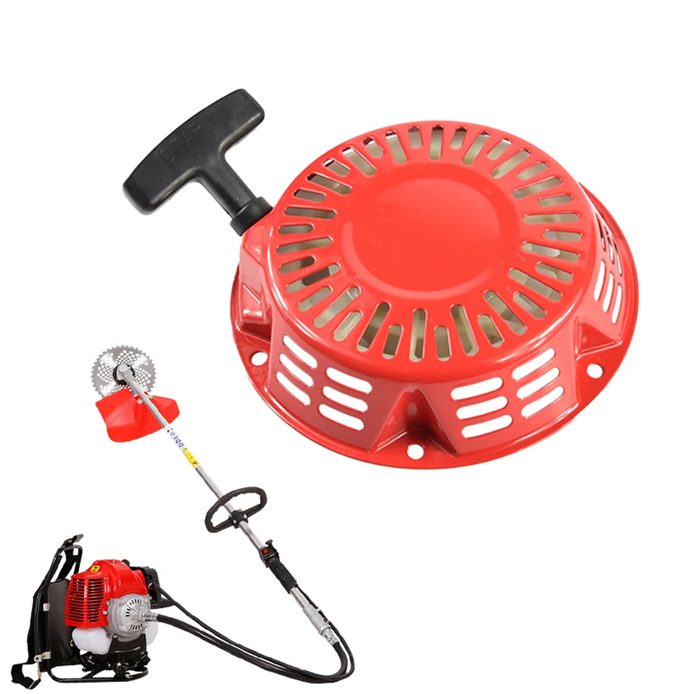 

1pc Manual Starter For Gasolined Electric Red Durable Pull Start Kit Compatible With Gx160 Gx200 Gas Generator Engine Start